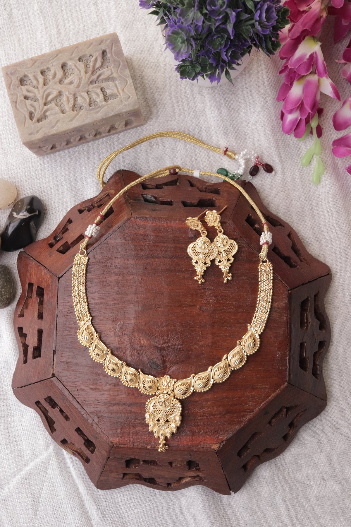 Gold Plated Short Necklace