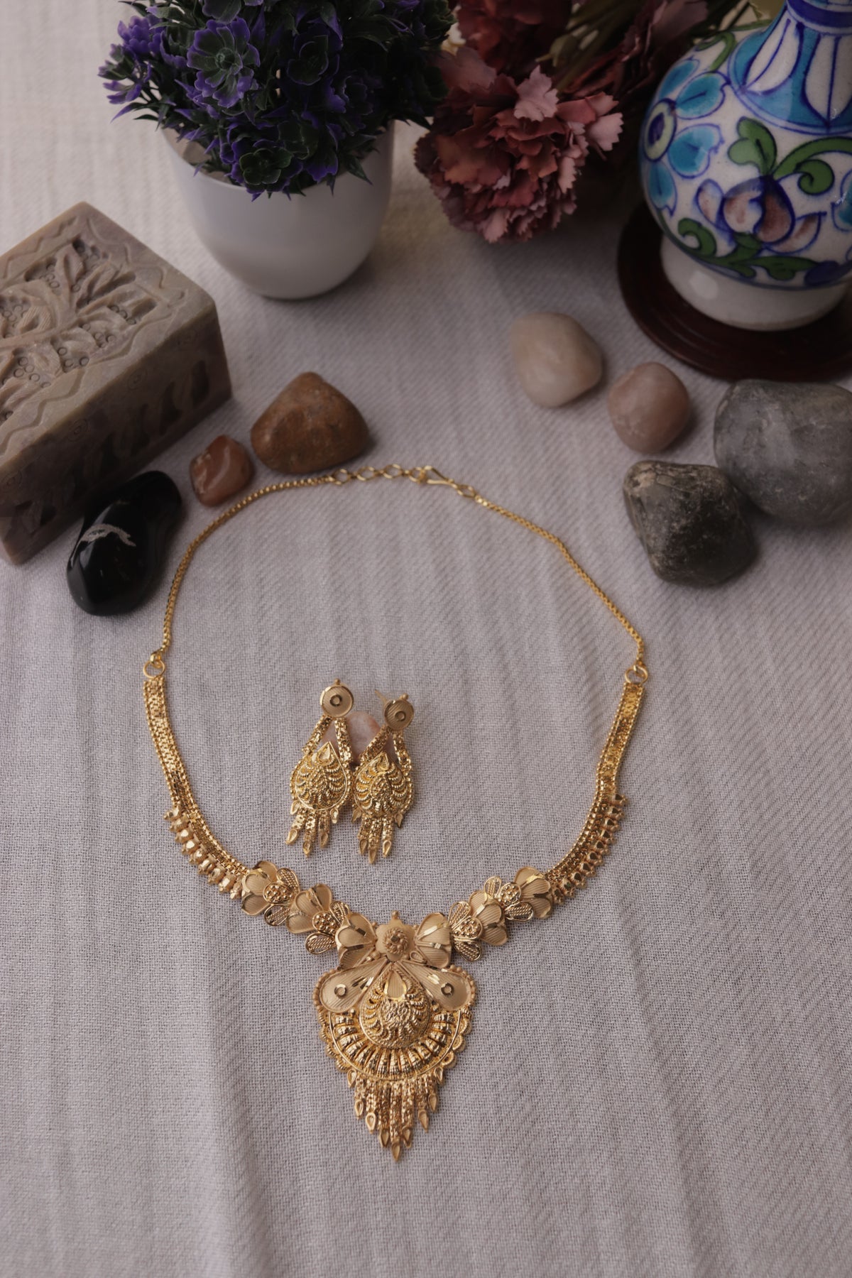 Gold Plated Short Necklace